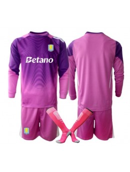 Detské Futbalové oblečenie Aston Villa Brankarsky 2025-26 Dlhy Rukáv - Tretina (+ trenírky)